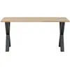 Table à manger en bois piétement en X 180x90cm naturel