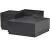 WOOOD Set de 3 tables basses en MDF noir mat