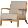WOOOD Fauteuil en bois et tissu doux naturel