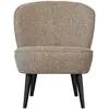 WOOOD Fauteuil en tissu beige mélangé
