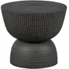 WOOOD Samson - table basse ronde en fibre de verre aspect béton marron