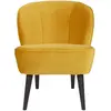 WOOOD Fauteuil cocktail en velours - Ocre - sara