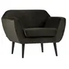 WOOOD Fauteuil en velours vert chaud