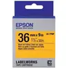 Epson LabelWorks LK-7YBP - Noir sur jaune - Rouleau (3,6 cm x 9 m) 1 c...