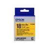 EPSON LK-5YBW - Adhésif Fort - Noir sur Jaune - 18mmx9m