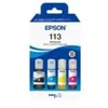 Multipack de 4 Bouteilles d'encre Epson 113 Noir Jaune Cyan et Magenta