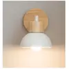 STOEX Applique Murale Nordique Moderne Lampe Murale Bois Métal Applique Murale D'Intérieur Minimaliste, Blanche E27 Pour Chambre À Coucher, Café, Bureau