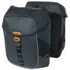 Basil sac à vélo double Miles 34 litres PVC noir/orange