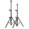 Vonyx LS02K - Petits Pieds d'Enceintes Réglables, Hauteur 66 à 115 cm - Noir