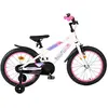 Vélo enfant Volare Lily - Fille - 18 pouces - Blanc Rose Violet