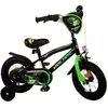 Vélo enfants - VOLARE - Super GT - 12 pouces - Vert et Noir - Freins à main et arrière