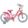 VOLARE Kubbinga Disney-Vélo pour Fille de 4 à 6 Ans-Taille Pouces des Princesses avec stabilisateurs latéraux Mixte Enfant, Rose, 16 pollici