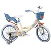 ALBRI Bicicletta Da 16 Pollici Di Stitch, Con Cestino E Portabambole Bicyclette Bébé   Fille, Blanc