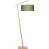 ANDES-Lampadaire Bambou & Lin Naturel H176cm vert kaki Good & Mojo