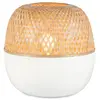 GOOD & MOJO Lampe à Poser Ronde Tressée Blanche et Beige 30x32x30 cm MEKONG