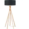 Lampadaire en bambou et lin gris H160cm