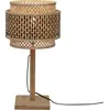 GOOD&MOJO Lampe de table bambou abat-jour bambou naturel/noir, h. 40cm