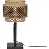GOOD & MOJO Lampe de table bambou abat-jour bambou naturel/noir, h. 40cm