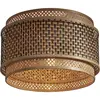 Plafonnier rond en bambou noir et naturel 40x25 cm Bhutan - Good & Mojo
