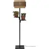 Good&Mojo Lampadaire bambou abat-jour bambou naturel/noir, h. 160cm