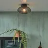 It s About Romi Luminaire de Plafond en Verre BRUSSELS Rond Gris Foncé