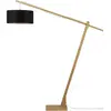 Lampadaire noir en bambou et lin Montblanc - Good & Mojo