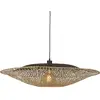Good & Mojo Suspension Ronde Bambou Naturel Noir D.60 KALIMANTAN