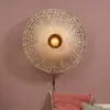 Good & Mojo Applique Murale Ronde Bambou Naturel Noir D.87 KALIMANTAN