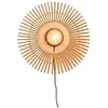BROMO-Applique murale Bambou Ronde avec câble Ø40cm naturel Good & Mojo