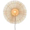 BROMO-Applique murale Bambou Ronde avec câble Ø60cm naturel Good & Mojo