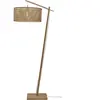 Lampadaire en bambou naturel avec abat-jour en bois naturel 176x50 cm Java - Good & M