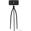 Lampadaire en bambou noir avec abat-jour en bois noir 150x50 cm Java - Good & Mojo