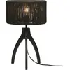 Lampe à poser en bambou noir avec abat-jour noir 30x40 cm Iguazu - Good & Mojo