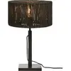 Lampe à poser en bambou noir avec abat-jour noir 30x37 cm Iguazu - Good & Mojo