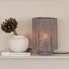 Good & Mojo Lampe de Table raphia gris clair 36x24x36cm