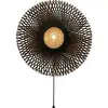 Lampe murale en bambou noir et naturel 60x15 cm Kalimantan - Good & Mojo