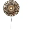 Lampe murale en bambou noir et naturel 30x8 cm Kalimantan - Good & Mojo