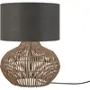 Lampe à poser en rotin avec abat-jour en lin gris 32x20cm Kalahari - Good & Mojo