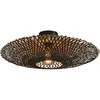 Plafonnier en bambou noir et naturel 60x15 cm Kalimantan - Good & Mojo