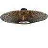 Plafonnier en bambou noir et naturel 87x20 cm Kalimantan - Good & Mojo