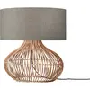 Lampe à poser en rotin avec abat-jour en lin foncé 47x23cm Kalahari - Good & Mojo
