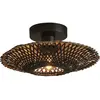 Plafonnier en bambou noir 30x8 cm Kalimantan - Good & Mojo