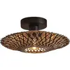 Plafonnier en bambou noir et naturel 30x8 cm Kalimantan - Good & Mojo