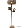 Lampadaire avec étagère en bambou noir et naturel 50x158cm Java - Good & Mojo