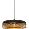 Suspension avec abat-jour en bambou noir et naturel 60x18 cm Ubud - Good & Mojo
