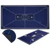 Tapis de Poker Bleu Antidérapant 120 x 60 cm - Accessoire de jeu de ca...