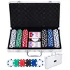 Non communiqué Set de Poker Malette Argentée 300 Jetons 11,5g