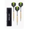 Longfield Darts Fléchettes en laiton de qualité supérieure - niveau semi-professionnel - Vert et noir - 22GR