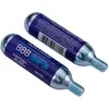 BBB Aria Co2 AIRTANKS (2 pz) Cartouches Mixte, Argenté/Bleu, Taille Unique