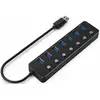 Gembird - Hub Usb 3.1 (gen 1) 7 Ports Avec Commutateurs Uhb-u3p7p-01